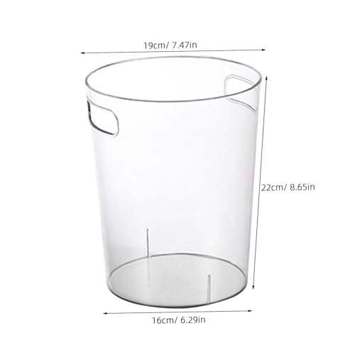Image of Alipis Garbage Can Garbage Bin Plastic Trash Can Rubbish Bin Small Trash Can Office Trash Decorative Waste Basket Round Waste Basket Clear Creative Bucket