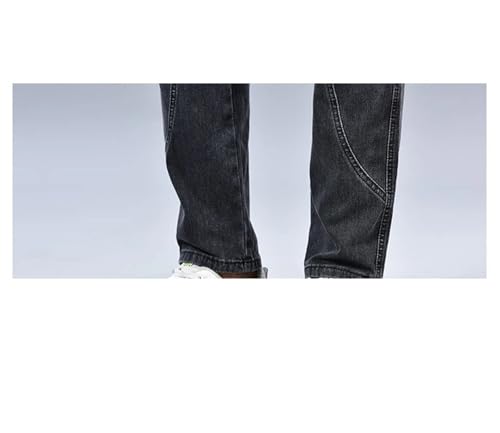 Mnjyihy Men Summerjeans Multi-Pocket Splicing Straight-Leg Denim Trousers Double Knee Denim Cargo Pants4