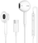 USB C Casques filaires pour iPhone 17/16/15 Series, pour iPad Pro Air 5/4/Mini 6/iPad 10th, Type C Ecouteurs pour MacBook Pro/air, Microphone de contrôle, Volume, Musique