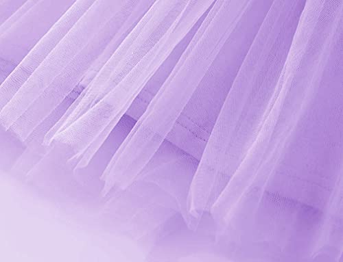 Twkioue Girls Dresses Tutu Tulle Butterfly Sleeves Casual Kid Cute Party Dress 817 Purple 90 #TOP5