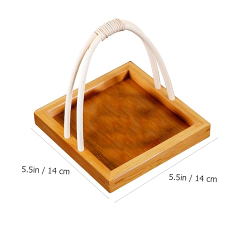 Plato pequeño para sushi estilo japonés con asa miniatura 2