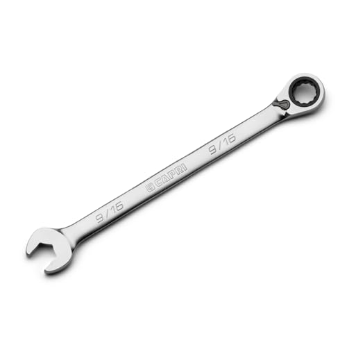 Capri Tools 9/16 in. 120-Tooth Ultra-Smooth Reversible Ratcheting Combination Wrench XL Long Series SAE 12-Point