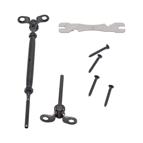 Bailing Fitting Set, Conjunto profesional de conectores para barandales, Tensores de reemplazo versátil, Estilo negro A miniatura 6