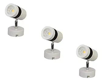 JACKAL LED 6 Watts Indoor Ceiling Spot Light/Focus Light/Wall Light (Colour - Warm White) | Flexibly Rotatable Light Head | Perfect for Kitchen, Living Room & Malls ? (6 Months Warranty) (Pack of 3)