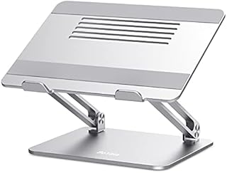 BoYata Laptop Stand, Multi-Angle Laptop Riser with Heat-Vent, Adjustable Notebook Stand Compatible for Laptop (11-15 inches) including MacBook Pro/Air, Lenovo, Samsung-Silver