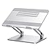 BoYata Stojak na laptopa z regulacją kąta, z funkcją Heat-Vent, kompatybilny z notebookami i laptopami (31-17 cali) MacBook Pro/Air, Lenovo, Samsung, HP, kolor srebrny