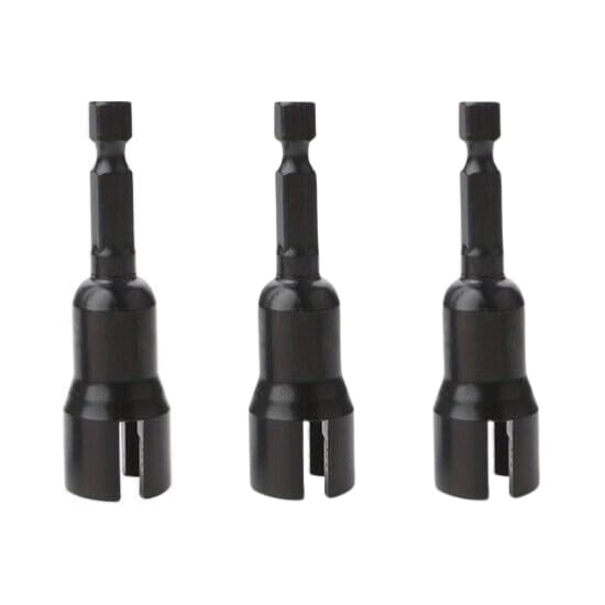 Black Chrome Vanadium Steel Power Wing Nut Driver, Slot Wing Nuts Drill Bit Socket Wrenches Tools, 1/4" Hex Shank for Panel Nuts & Screws (3, M2 - M6)