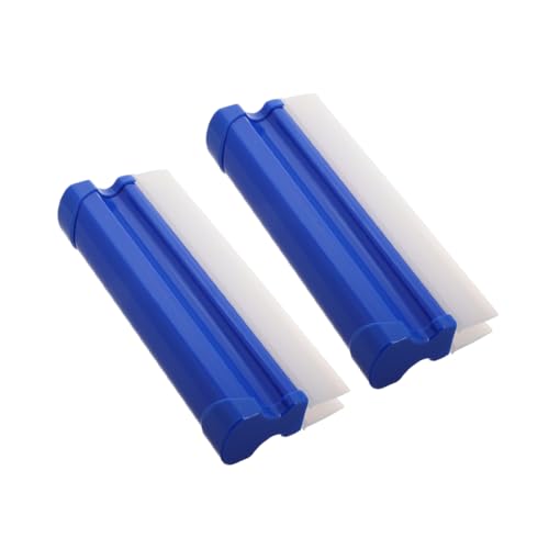 HAPINARY 2Pcs Lightweight Car Window Squeegee Portable Glass Cleaning Tool for Household and Car Detailing Durable Dual Row Blades for Scratch Finish