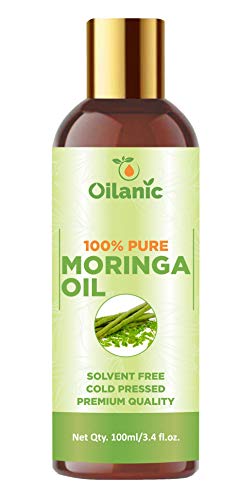 Image of Pure & Natural Moringa Oil for Women and Men | Organic Cold Pressed Moringa Seed Oil for Hair Growth, Hair Fall Control, Face, Skin & Body Care | Chemical Free | Pack of 1 100ml