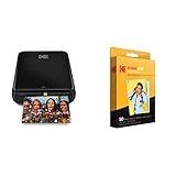 KODAK Step Imprimante , Imprimante ZINK Zero Ink mobile sans fil et application, Imprimez des photos autocollantes 5 x 7 cm avec tout appareil photo avec Bluetooth + Zink - Photo Paper 50 Pièces