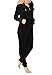 Eight2Nine Damen Jumpsuit Overall aus Teddy Fleece mit Ohren black1 L/XL