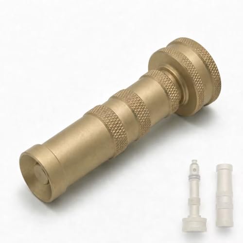 Brass Hose Nozzle Heavy Duty Adjustable High Pressure 3/4 GHT