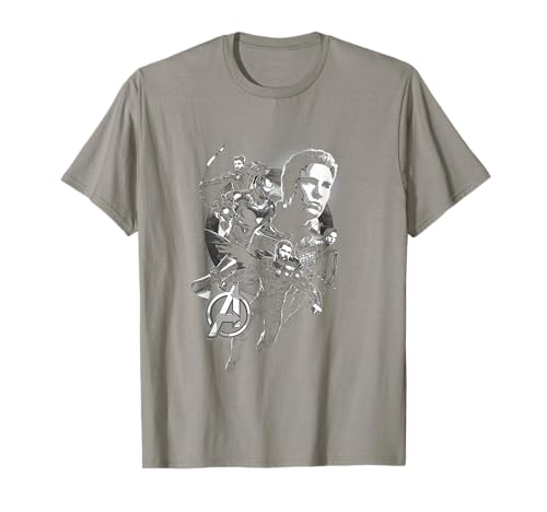 Image of Avengers Endgame Mono Heroes T-Shirt