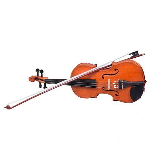 Image of Velvet Strings | 4 /4 Violin With Bow, Rosin, Hard Case V001, for Beginners, Kids and Semi Professionals (Light Brown)