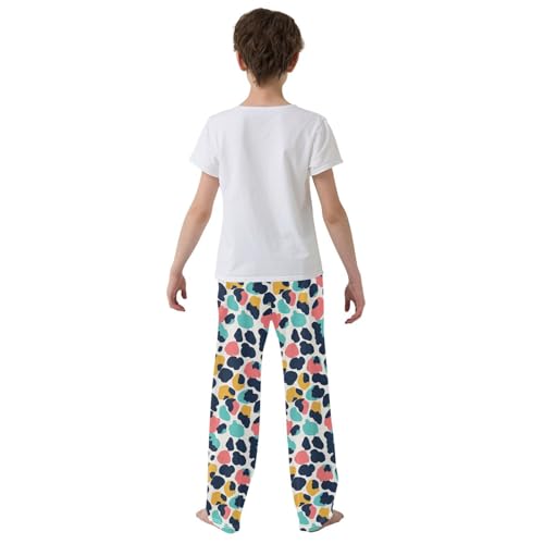 Boys' Pants Leopard Print Cheetah Spots Colorful Long Bottoms Jogger Pants Elastic Waist Trousers with Pockets S-XL3