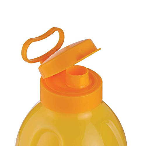 Image of oliveware King Premium Plastic Water Bottle | Sturdy with Holder | BPA Free with 100% Leak Proof | 2 Litre - Set of 2 (Red)