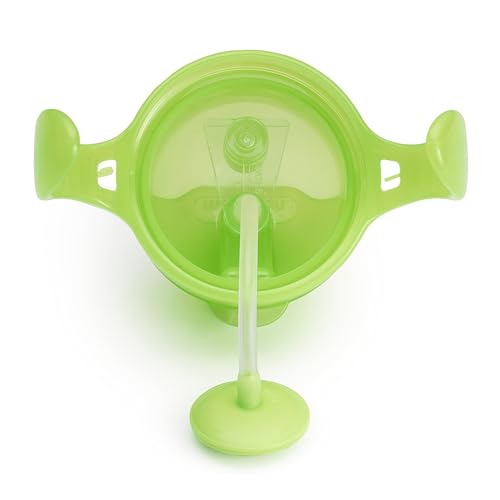 Image of Munchkin Any Angle Sippy Cup for Toddlers,Spill Proof Weighted Straw Cup with Transition Handles for Babies 6 Months and Up,7 Ounce,Green,(Pack of 12)