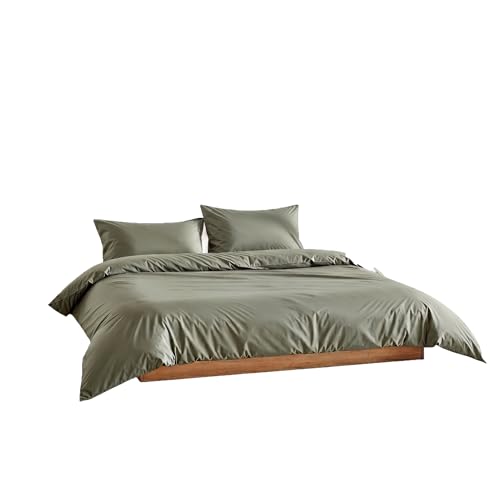 Image of Italic Luxe 100% Australian Cotton Bedding Bundle - 400 Thread Count - California King - Breathable & Luxurious - Includes Deep Pocket Fitted Sheet, Flat Sheet & Pillowcases (Moss)