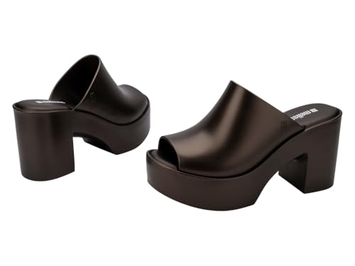 Image of Melissa Mule Heel Collection - Fashion Sandal for Women - Iridescent Comfortable Mule Style - High-Shine Upper with Bubblegum Scent - Chic and Sophisticated