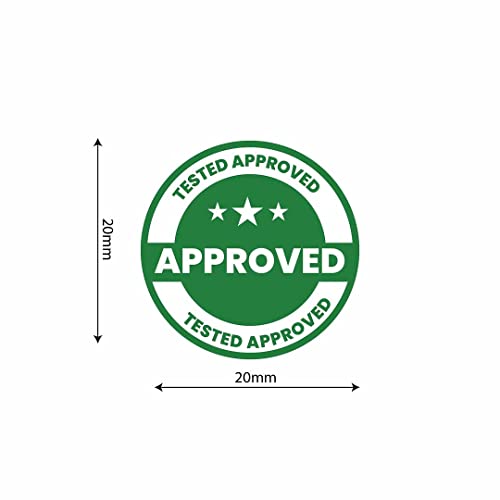 Image of CVANU 500pcs Tested Approved Mini Sticker in Green Color Round Shape (20 X 20mm) cv2