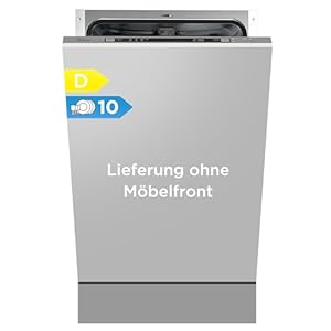 Midea MDWEB1014K Spülmaschine Vollintegriert 45 cm, 10 Maßgedecke, 8 Programme, Automatische Türöffnung, LED Display, 1/2 Halbe Ladung, Startverzögerung, Geschirrspüler Einbaugerät mit WIFI