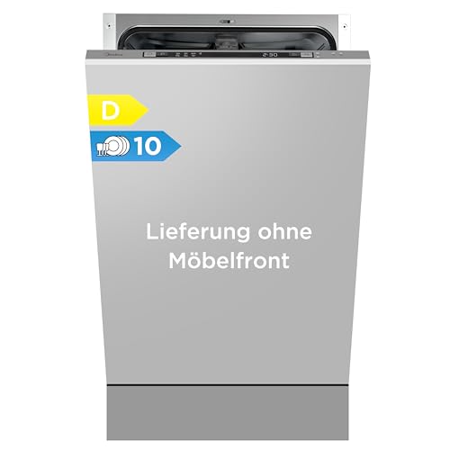 Midea MDWEB1014K Spülmaschine Vollintegriert 45 cm, 10 Maßgedecke, 8...