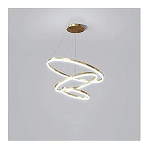 binnen Ring gouden kroonluchter, 3 lichten, Europees modern minimalistisch ontwerp, hanger plafondlamp in de woonkamer…