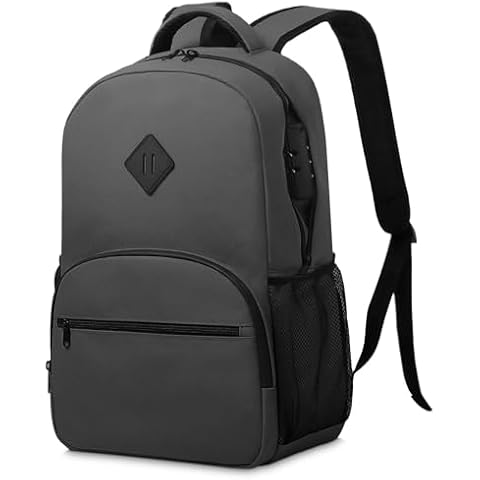 OZCHIN Backpack With Combination Lock Double Layer Sealed Zipper Classics Carbon Lined Travel Backpack Great Gifts for Men or Women (Black) Cover