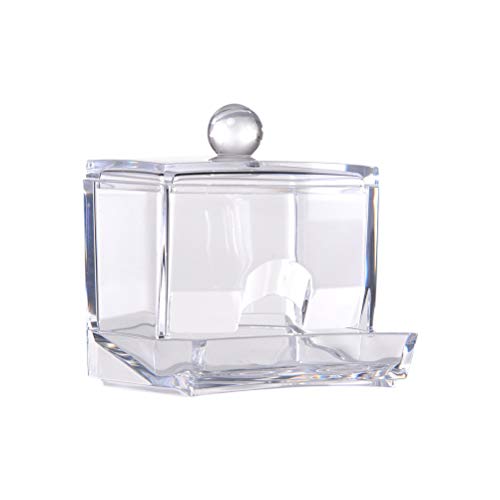 CJMING Boîte De Rangement, Housse De Protection En Coton De Maquillage, Acrylique Coton Organisateur, Petit Récipient En Plastique Pour Home Hôtel, Résistant à La Poussière
