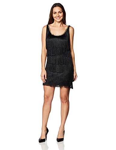 Charades Women s Fashion Flapper Dress, Black, X-Small