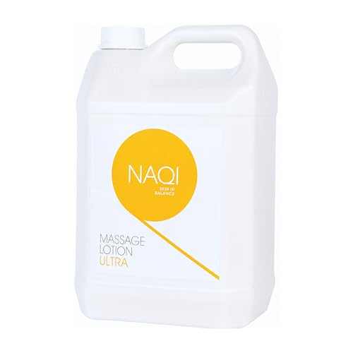Naqi Ultra Massage Lotion Long Lasting Hypoallergenic Moisturising Lotion for Deep Tissue Physical and Massage Therapy 5 litre White