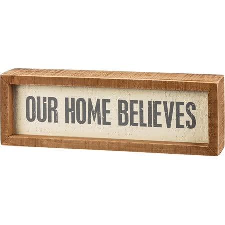 Holiday Inset Box Sign - Our Home Believes