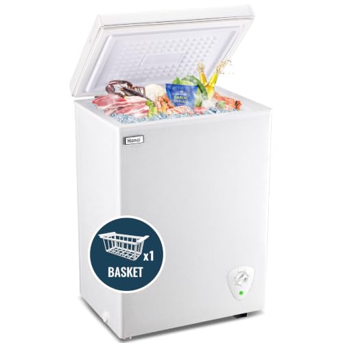 WANAI 63L Chest Freezer Deep Mini Freezer with One...