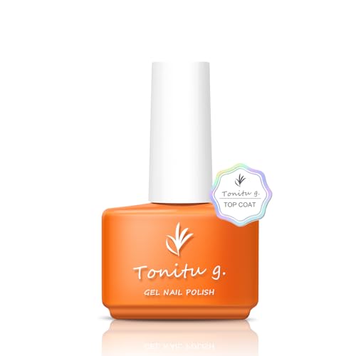 Tonitu G Esmalte uñas gel 7 ml, capa superior diamante que no se limpia, alto brillo, larga duración, remojo, gel uñas transparente uñas acrílicas (Matte Top Coat)