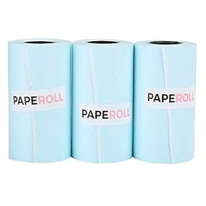 Printerpapier, praktisch en waterdicht thermopapier, accessoires voor printers, lichtblauw/geel voor kantoor (lichtblauw)