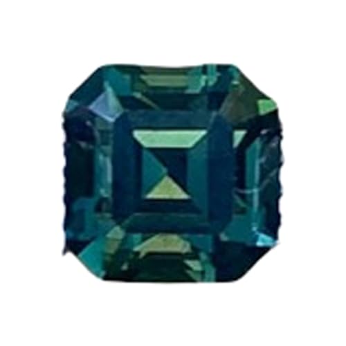 Pierre gemme saphir bleu à facettes 6.4mm pour haute joaillerie