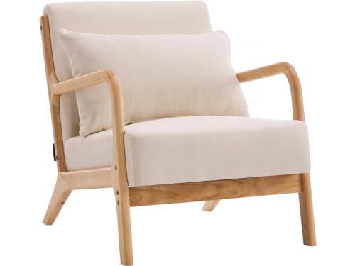 Habitat et Jardin Sillón Clinton de Madera de Estilo escandinavo - Beige