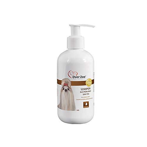 Over Zoo Shampooing pour Chiens Shih Tzu 250ml Un shampooing Doux pour Chiens Shih Tzu aux protéines de Laine de Cachemire