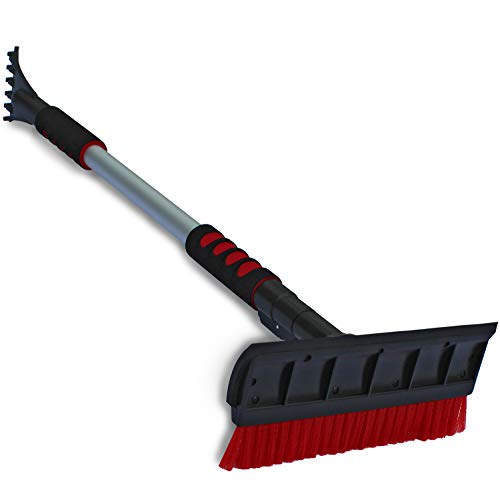 Flexible Flyer Extendable Car Ice Scraper, Snow Brush Broom & Windshield Squeegee