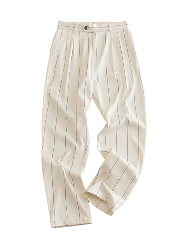 Men's Men's Striped Dress Pants Casual Pinstripe Trousers Work Business Suit Pants