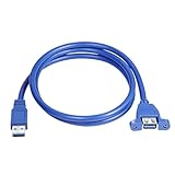 USB 3.0 Extension Cable Male to Female Dual Shielded Foil+Braided With Screw Panel Mount 30cm 60cm 1m 1.5m 3m