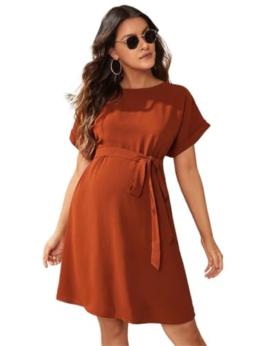 Ropa Premama Embarazada Vestidos De Maternidad De Verano De Moda, Vestido For Sesión De Fotos, Falda, Túnica, Vestido Camisero, Ropa De Maternidad, Ropa For Mujer para Premamá(Red,XXL)