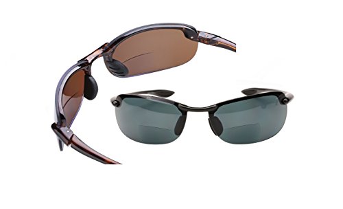 'The Raptor' 2 Pair of Lightweight Polarized Bifocal Sunglasses Featuring Maximum UV Glare Blocking Protection