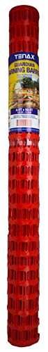 TENAX Guardian Economy Safety Fence - Temporary Safety Fence Orange - 4 ft x 50 ft - Plastic