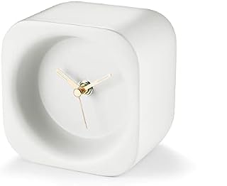 KIMOMT Desk Clock Home Decoration Resin Shelf Clocks (Battery Not Included) (Blue-A)
