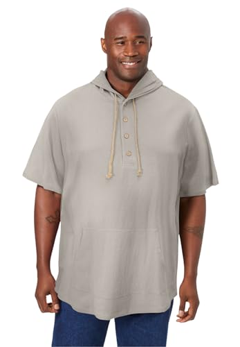 KingSize Men's Big & Tall Gauze Short-Sleeve Hoodie