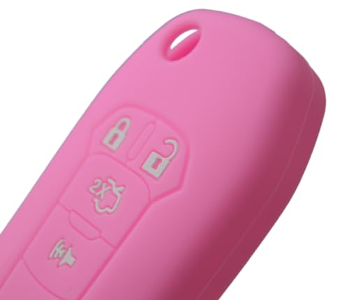Image of Silicone Rubber Key Fob Cover Protector for Ford Fusion Explorer (Flip Key) N5F-A08TAA 164-R7986 5924003 4 Button Remote Control