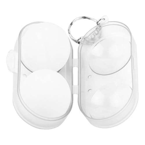 wqibq -Pong - Soporte para pelotas - Contenedor Baal de Pongs con cadena | Sostenga 2 bolas de alta dureza Mesa Tenis Cajas de almacenamiento Pong Balls Storages Box para mesas de adultos entusiastas
