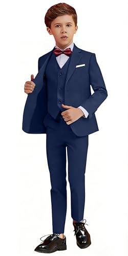 Boy Suits 5-Piece Slim Fit Suit for Kids