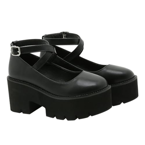 Sandales plateforme noire femme chaussures d été élégantes semelle épaisse tendance mode